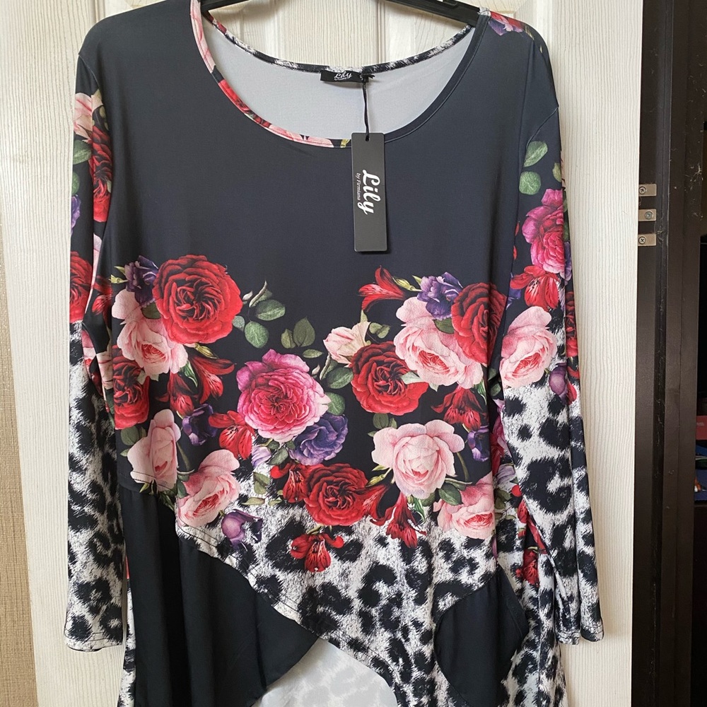 New Women’s 4X Plus Size Shark Bite Top